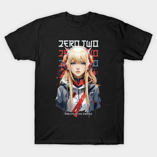 Zero Two Darling in the FRANXX t-shirt T-Shirt by Franstyas